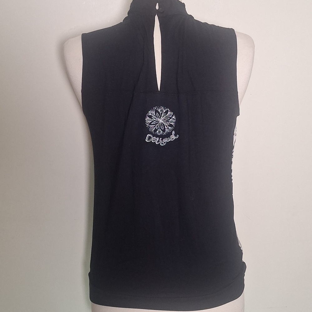 Desigual Sleeveless Geometric Floral Top Size M - Picture 5 of 8